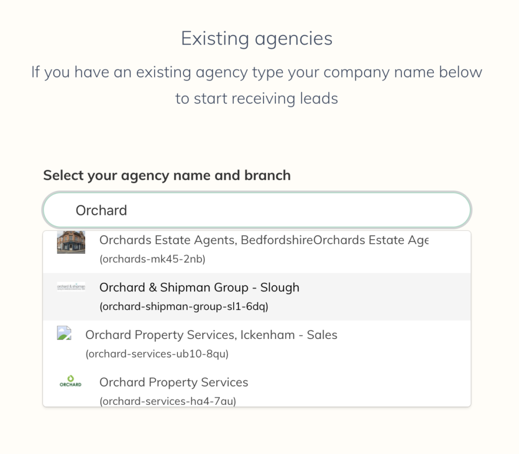 Select your branch name from the BestAgent database